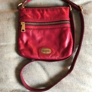 Fossil burgundy crossbody, lightly used